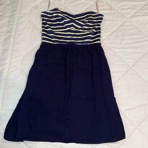 Striped Strapless Dress